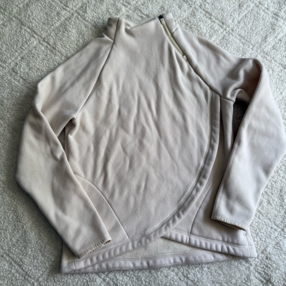 Athleta Cream Fleece Hoodie